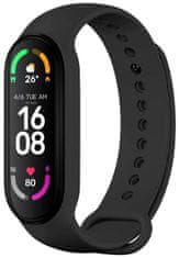 FIXED Silikonový řemínek Silicone Strap pro Xiaomi Band 7/ Mi Band 6/ Mi Band 5 FIXSSTB-989-BK, černý