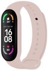 FIXED Silikonový řemínek Silicone Strap pro Xiaomi Band 7/ Mi Band 6/ Mi Band 5 FIXSSTB-989-PI, růžový - rozbaleno