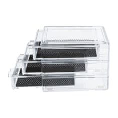 Northix Transparent Jewelery Box with 3 Drawers 