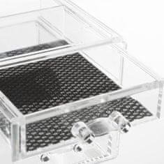 Northix Transparent Jewelery Box with 3 Drawers 