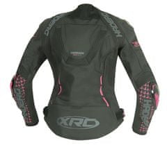 XRC Dámská bunda na moto Haderg 2.0 blk/grey/pink vel. 46