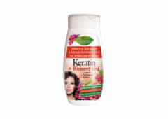 Bione Cosmetics Vlasový šampon s kondicionérem 2v1 na poškozené vlasy KERATIN + RICIN 260 ml