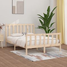 shumee Rám postele masivní dřevo 140 x 200 cm