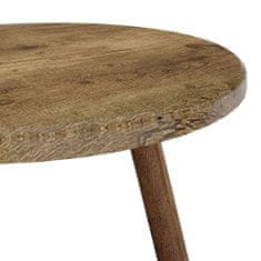 Greatstore Bistro stolek tmavě hnědý Ø 50 x 76 cm MDF a železo