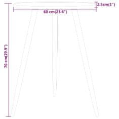 Vidaxl Bistro stolek šedý Ø 60 x 76 cm MDF a železo