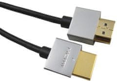 PremiumCord Slim HDMI + Ethernet kabel, 2m