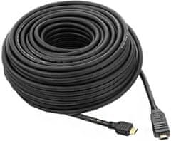 PremiumCord HDMI propojovací kabel s int. zesilovačem, 15m, M/M (přenos ethernetu)