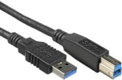 PremiumCord kabel USB 3.0 Super-speed 5Gbps A-B, 9pin, 1m