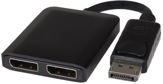 PremiumCord adaptér DisplayPort - 2x DisplayPort, rozšíření + zrcadlení obrazu, 4K*2K@30Hz