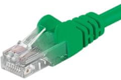 PremiumCord Patch kabel UTP RJ45-RJ45 level 5e, 1m, zelená