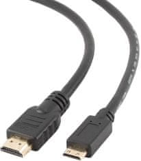 Gembird CABLEXPERT kabel HDMI-HDMI mini 1,8m, 1.4, M/M stíněný, zlacené kontakty, černá