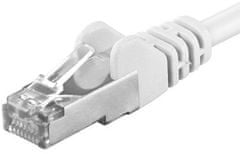 PremiumCord Patch kabel CAT6a S-FTP, RJ45-RJ45, AWG 26/7 0,25m bílá