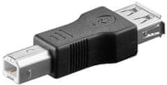 PremiumCord USB redukce A-B, Female/Male