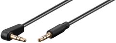 PremiumCord kabel Jack 3.5mm - 3,5mm konektor 90° M/M 1m