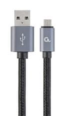 Gembird CABLEXPERT kabel USB A Male/Micro B Male 2.0, 1,8m, opletený, černá