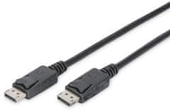 Digitus kabel DisplayPort, M/M, s blokováním, 15m, černá