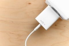 FIXED síťová nabíječka USB-C, PD, 30W, USB-C + USB-A, bílá