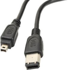 OEM PremiumCord Firewire 1394 6pin-4pin, 2m, černá