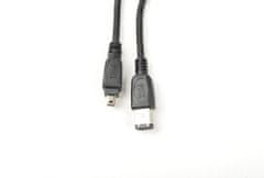 OEM PremiumCord Firewire 1394 6pin-4pin, 2m, černá