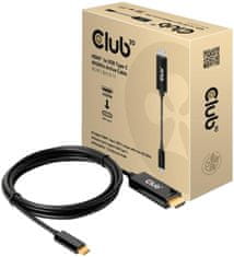 Club 3D aktivní kabel HDMI na USB-C, 4K60Hz, 1.8m, M/M