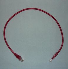 OEM UTP kabel rovný kat.6 (PC-HUB) - 0,5m, červená