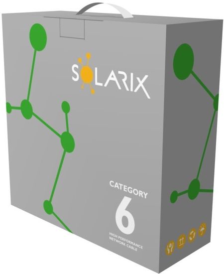 Solarix instalační kabel CAT6 UTP PVC Eca 100m/box