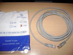 OEM UTP kabel rovný (PC-HUB) kat.5e 3 m