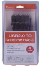 PremiumCord USB2.0 na 4 x RS232C