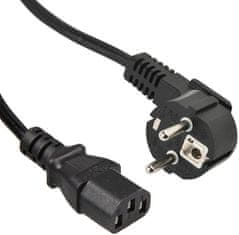 PremiumCord kabel síťový 230V k počítači 0.5m