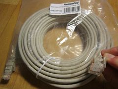 OEM UTP kabel rovný kat.6 (PC-HUB) - 15m, šedá