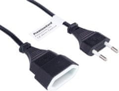 PremiumCord kabel síťový prodlužovací dvojvidlice 230V 2m