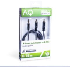 AQ Premium PA42030 3,5 mm Jack 2xRCA, délka 3 m