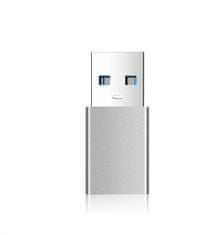FIXED redukce USB-C - USB-A 3.0, OTG, šedá