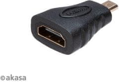 Akasa redukce micro HDMI - HDMI, M/F, 4K@60Hz, 15cm