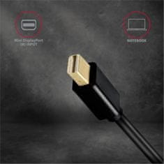 AXAGON adaptér mini DisplayPort - HDMI 1.4, 4K@30Hz, černá