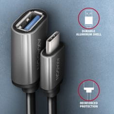 AXAGON adaptér USB-C - USB-A (M/F), USB 3.2 Gen 1, 3A, 20cm