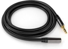 PremiumCord prodlužovací kabel Jack 3.5mm, M/F, HQ, stíněný, 3m, černá