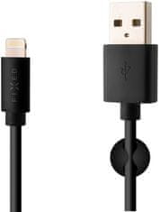 FIXED dlouhý datový a nabíjecí kabel s konektorem Lightning, 2 metry, MFI certifikace, 2,4A, černá