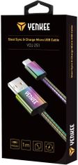 Yenkee YCU 251 nabíjecí kabel Micro USB, nerezová ocel, 1m