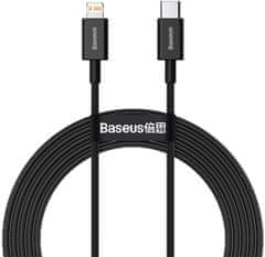 BASEUS kabel Superior Series USB-C - Lightning, rychlonabíjecí, 20W, 2m, černá