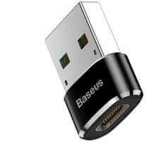 BASEUS adaptér USB-C - USB-A, F/M, černá