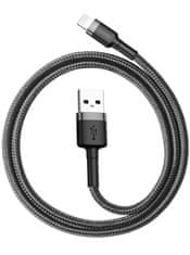 BASEUS nabíjecí / datový kabel Cafule USB-A - Lightning, 2,4A, 0.5m, šedá/černá