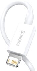 BASEUS kabel Superior Series USB-A - Lightning, rychlonabíjecí, 2.4A, 2m, bílá