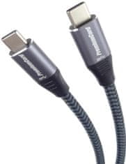 PremiumCord kabel USB-C, USB 3.2 gen. 1, 3A, 5Gbit/s, opletený, 1.5m