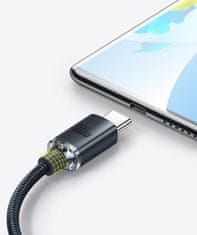 BASEUS nabíjecí / datový kabel Crystal Shine Series USB-A - USB-C, 100W, 1.2m, černá