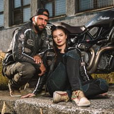 W-TEC Dámské moto jeansy Bolftyna Barva modro-černá, Velikost XL