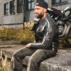 W-TEC Pánské moto kalhoty Shoota Barva olivově zelená, Velikost 5XL