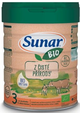 Sunar BIO 3, batolecí kojenecké mléko 700g (CZ-BIO-003)