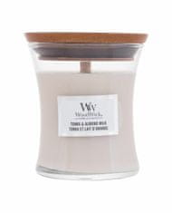 Woodwick 85g tonka & almond milk, vonná svíčka