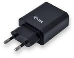 I-TEC síťová nabíječka, 2x USB-A 2.4A, černá